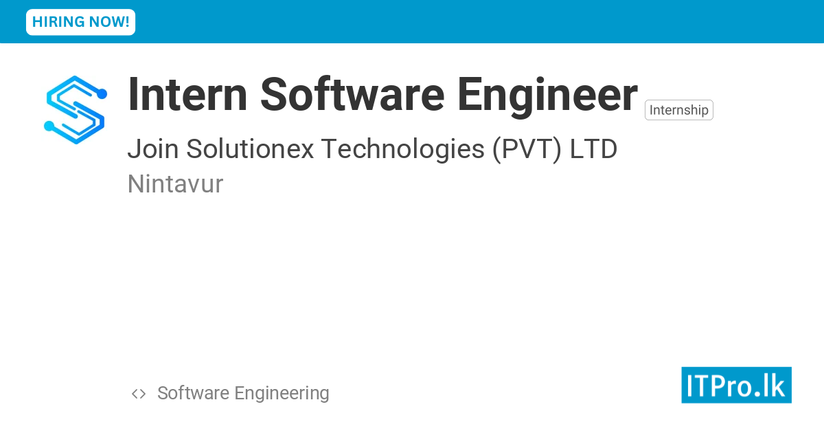 Mobile Software Development Png Intern Software Engineer at Join Solutionex Technologies (PVT) LTD ...