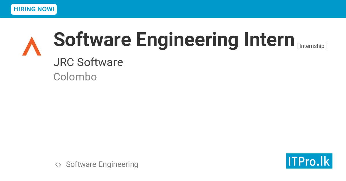Software Engineering Intern at JRC Software - Colombo, Sri Lanka | ITPro.lk