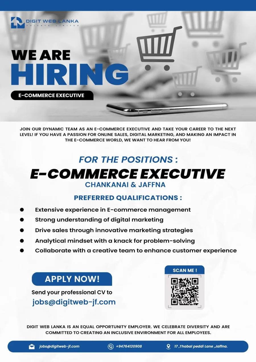 Job poster for E-commerce Executive