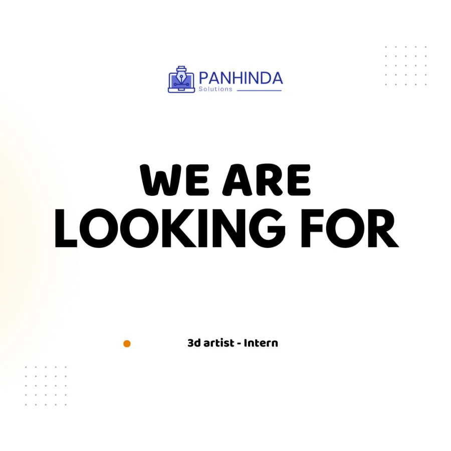 Job poster for 3D Artist Intern (Game Asset Creation)