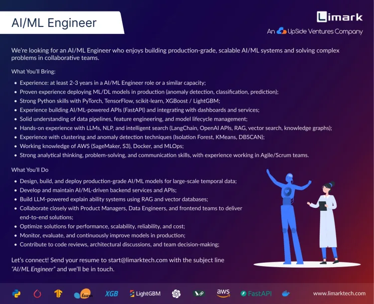 Job poster for AI/ML Engineer
