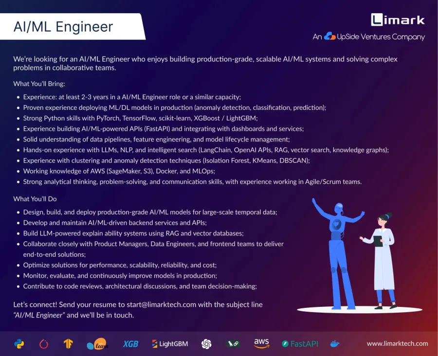 Job poster for AI/ML Engineer
