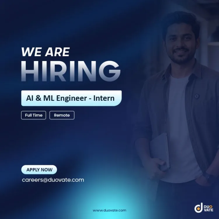 Job poster for AI & ML Engineer - Intern