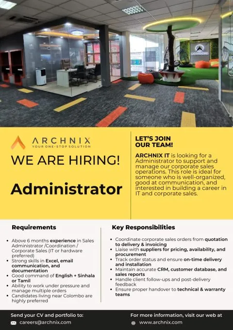 Job poster for Administrator