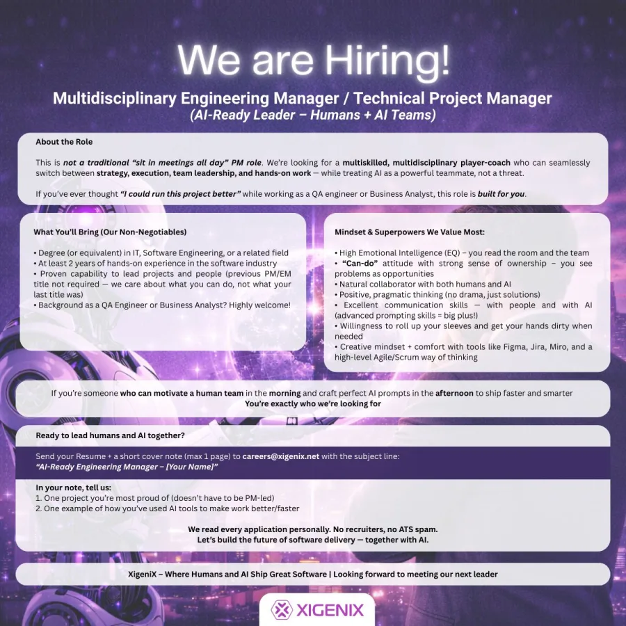 Job poster for Al-Ready Engineering Manager