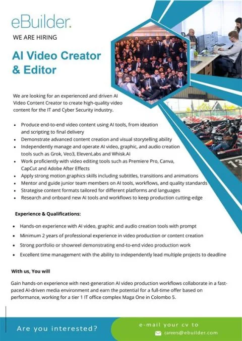 Job poster for Al Video Creator & Editor