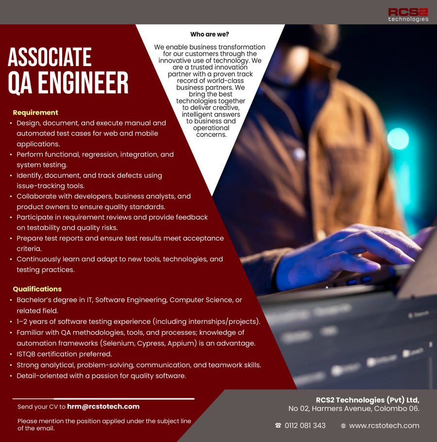 Associate QA Engineer - ITPro.lk
