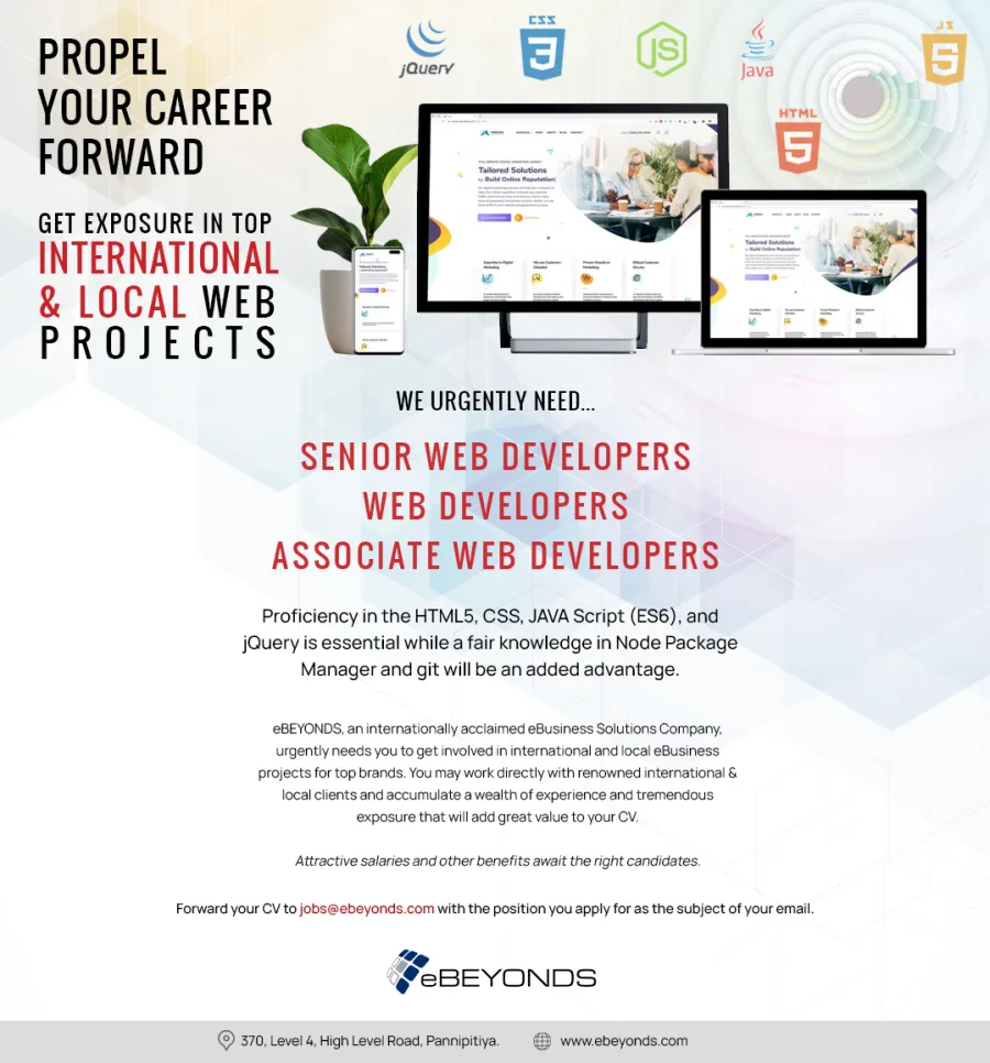Job poster for Associate Web Developer