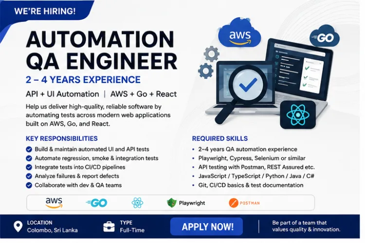 Job poster for Automation QA Engineer