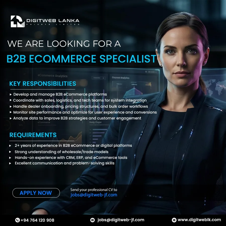 Job poster for B2B Specialist