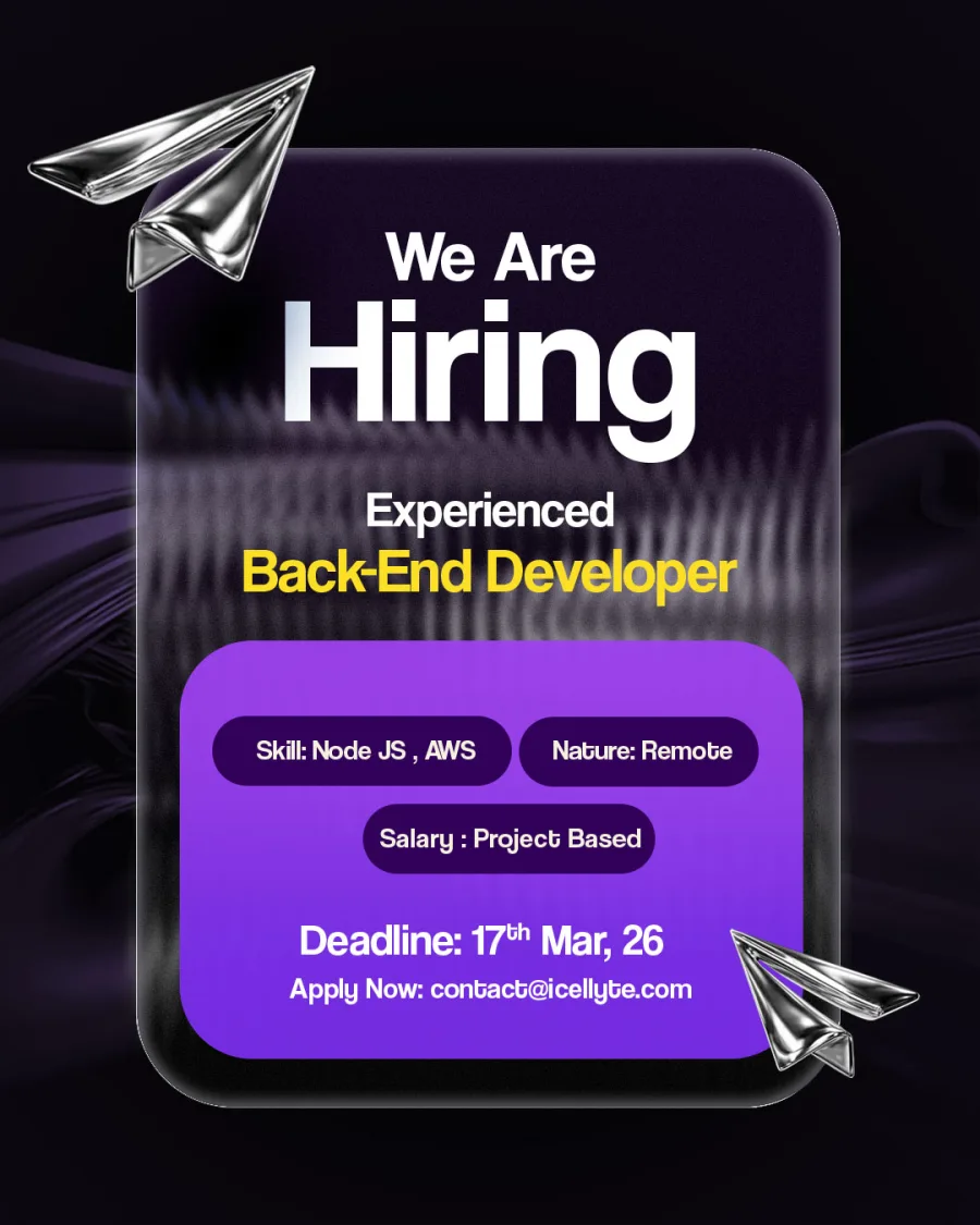 Job poster for Backend Developer (Node.js / NestJS)