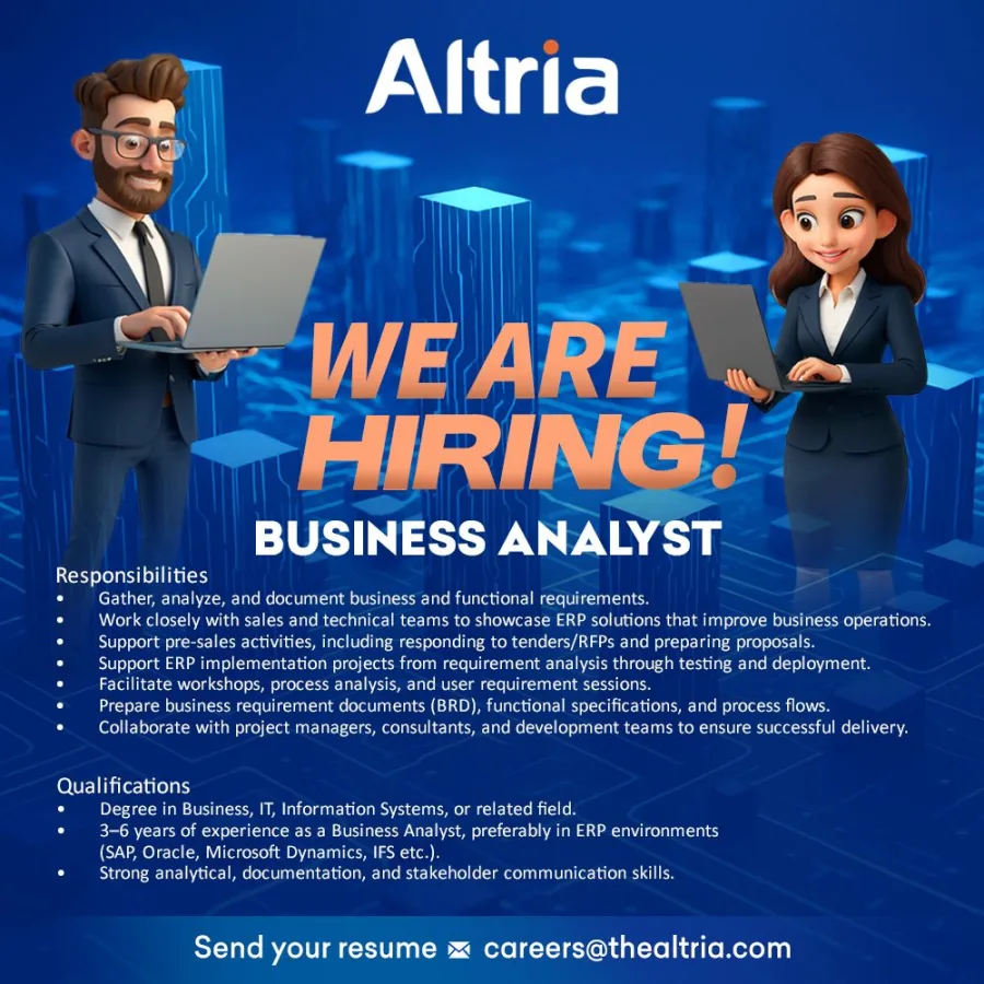 Job poster for Business Analyst