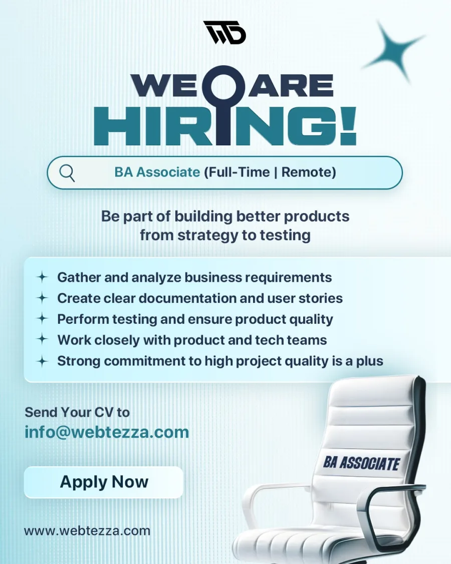 Job poster for Business Analyst Associate