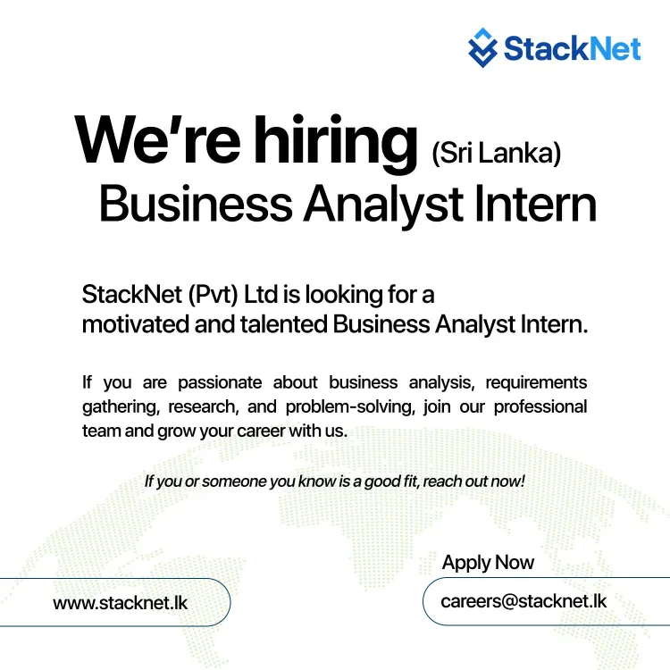 Job poster for Business Analyst Intern