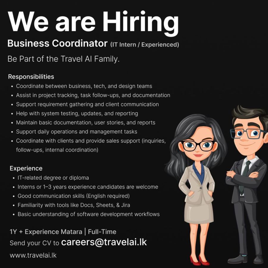 Business Coordinator (IT Intern / Experienced) - ITPro.lk