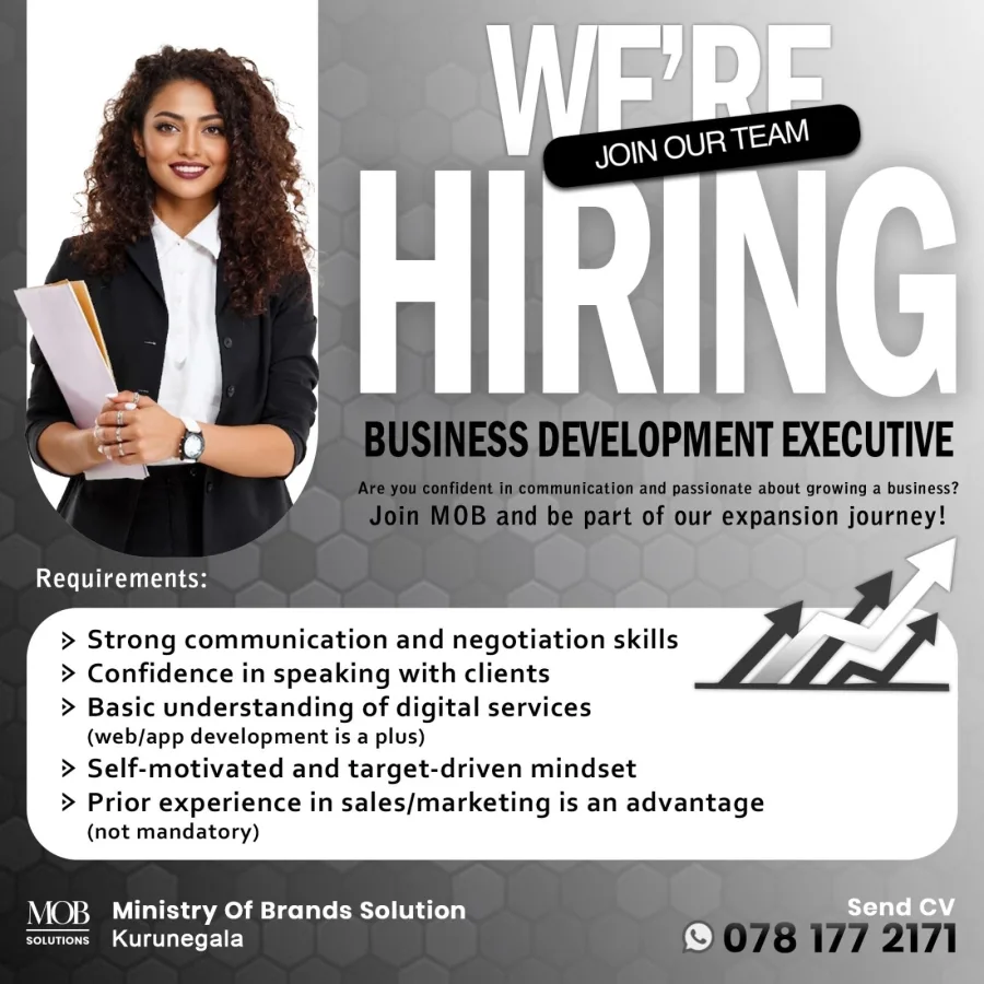 Job poster for Business Development Executive