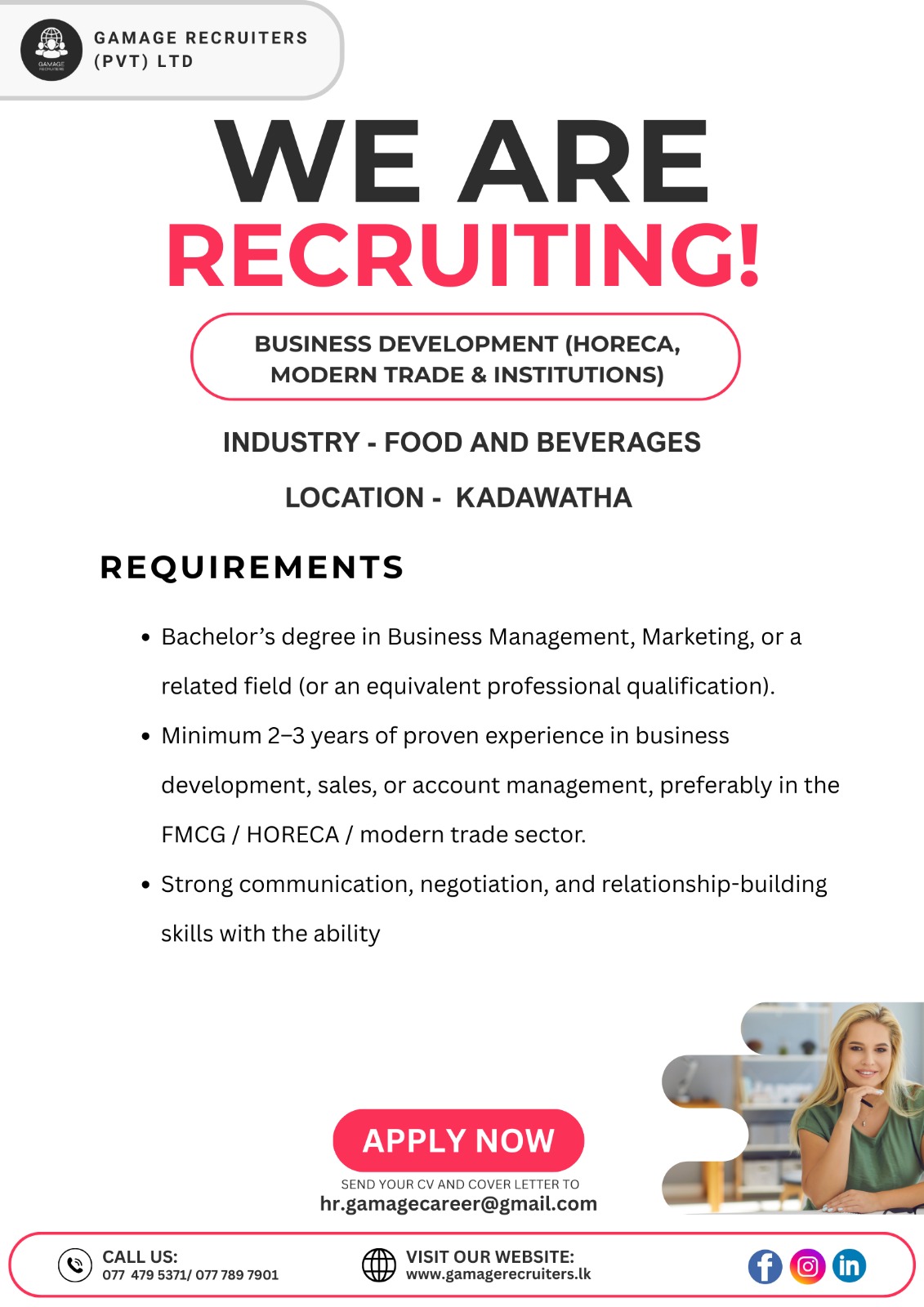 Business Development (horeca, Modern Trade & Institutions) - ITPro.lk