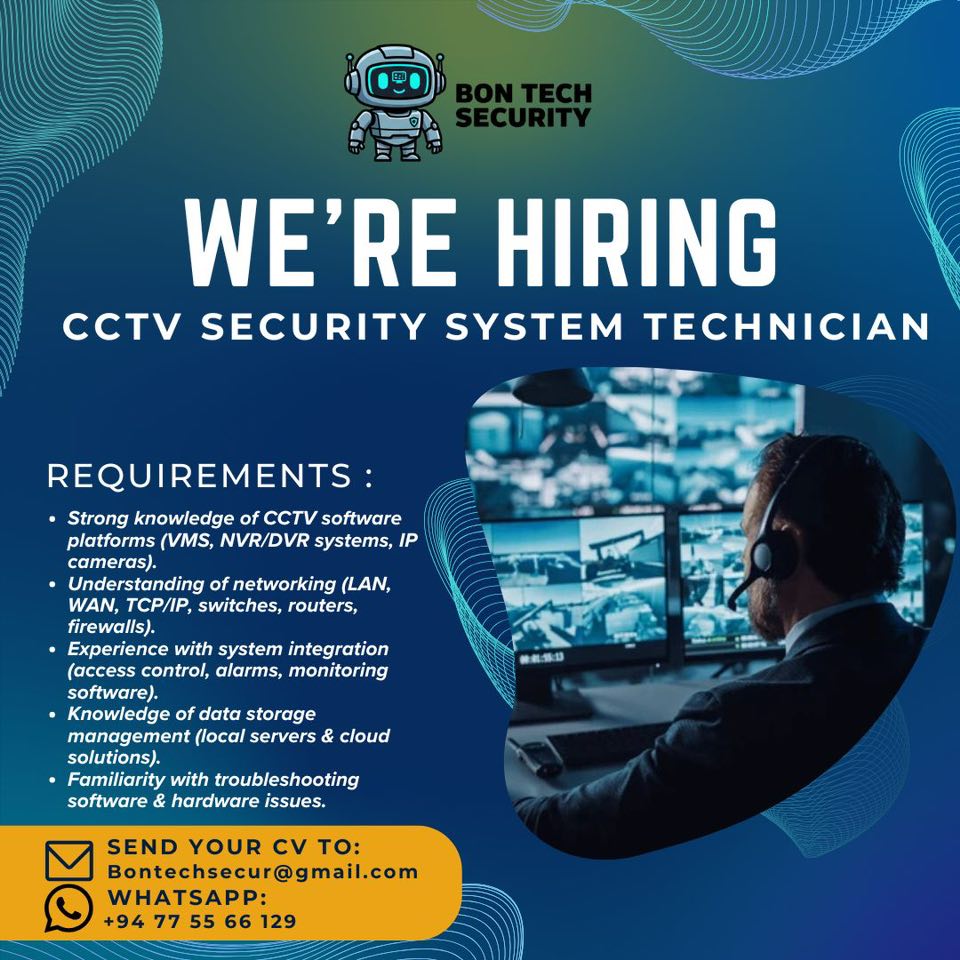 CCTV Security System Technician - ITPro.lk
