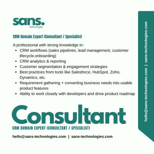 CRM Domain Expert (Consultant / Specialist) - ITPro.lk