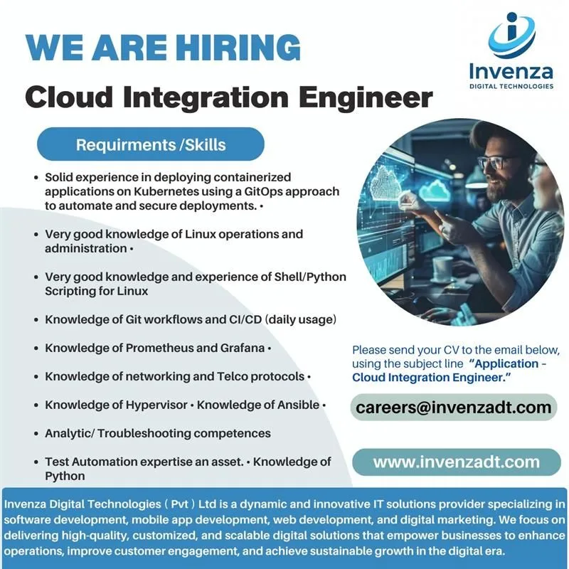 Job poster for Cloud Integration Engineer