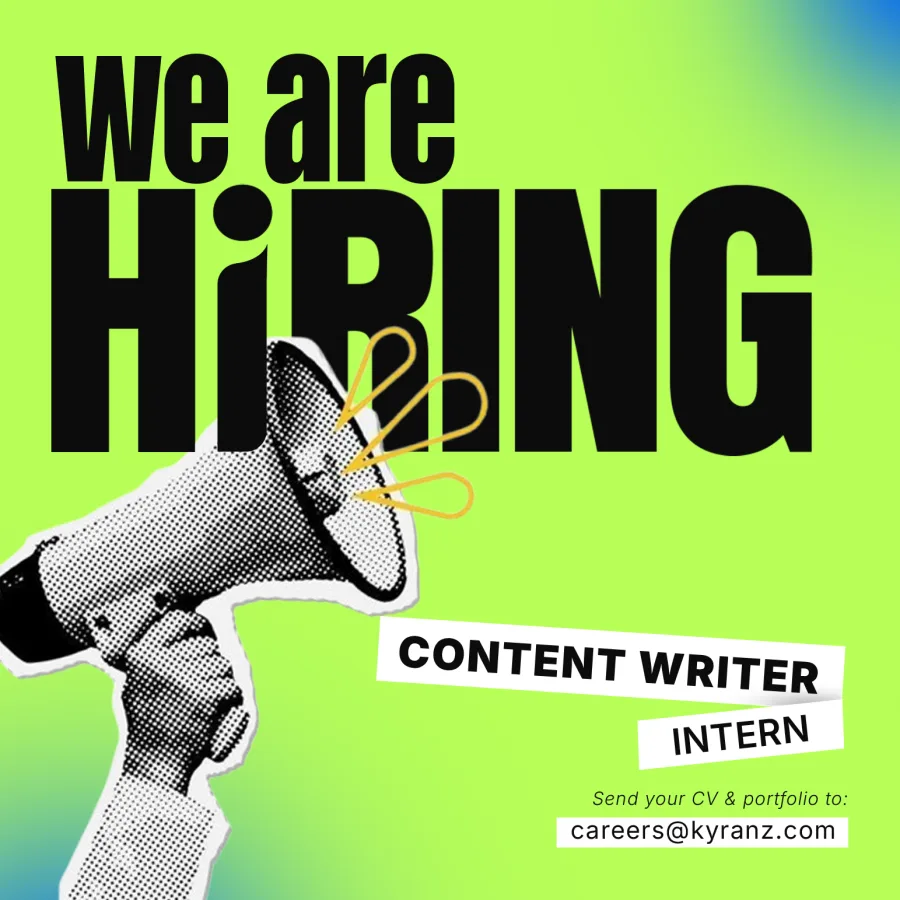 Job poster for Content Writer - Intern