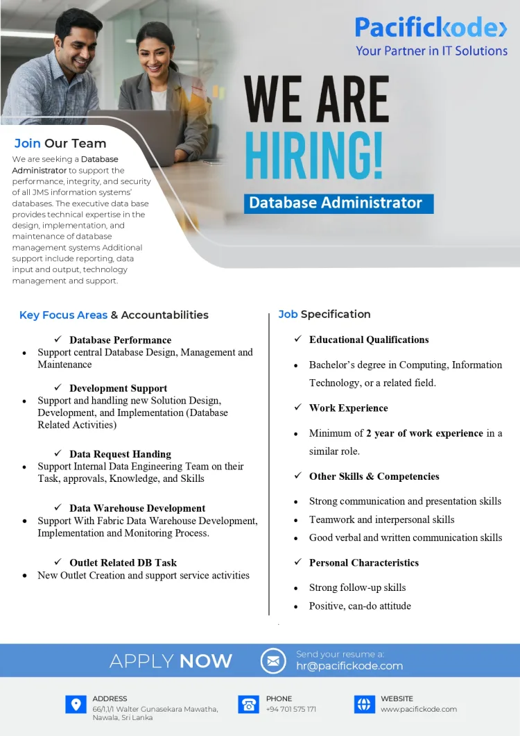 Job poster for Database Administrator