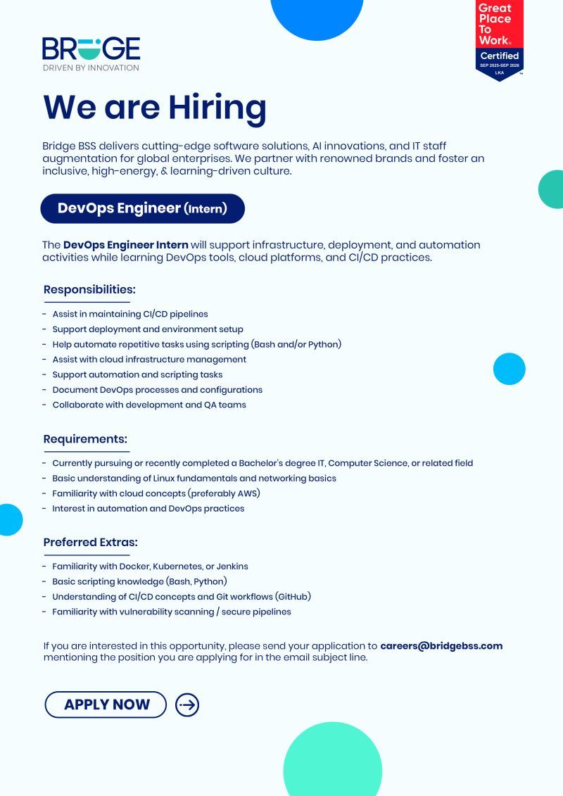 DevOps Engineer (Intern) - ITPro.lk