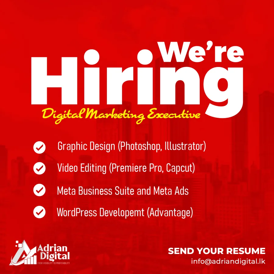 Job poster for Digital Marketing Executive