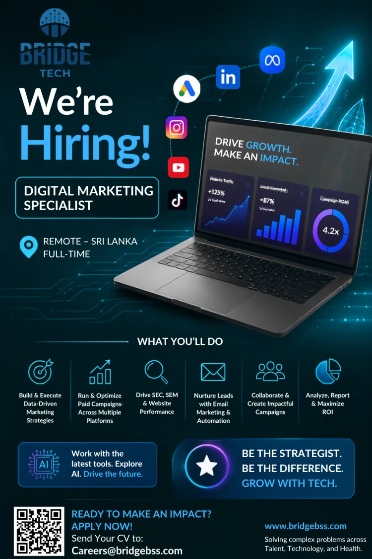 Job poster for Digital Marketing Specialist