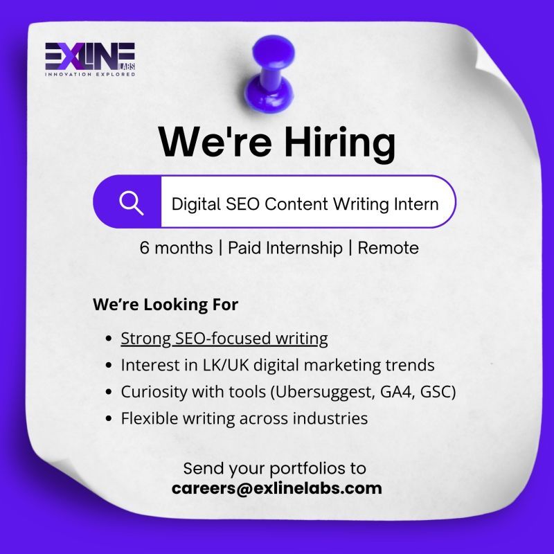Digital SEO Content Writing Intern - ITPro.lk