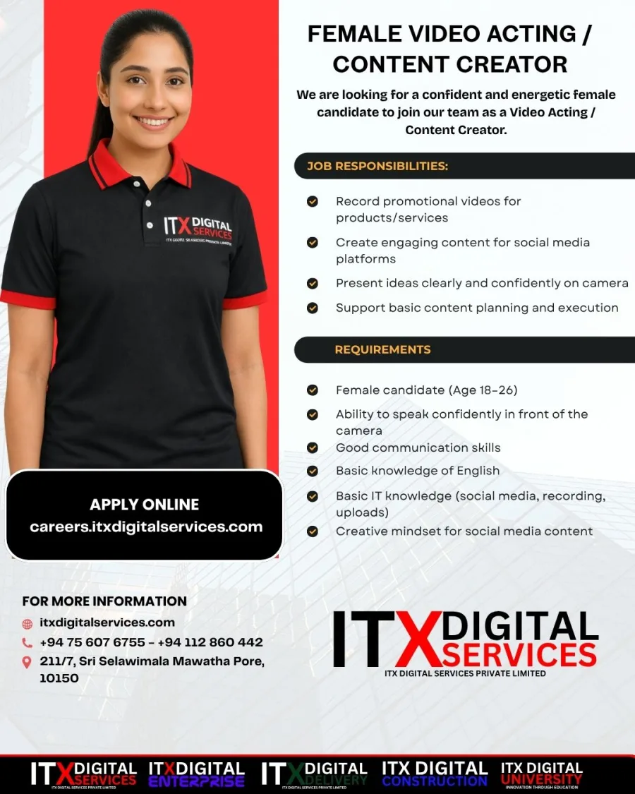 Job poster for Female Video Actor / Content Creator