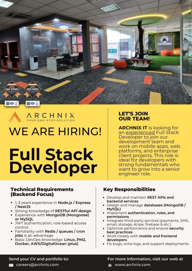 Full Stack Developer - ITPro.lk