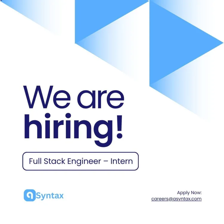 Job poster for Full Stack Engineer – Intern