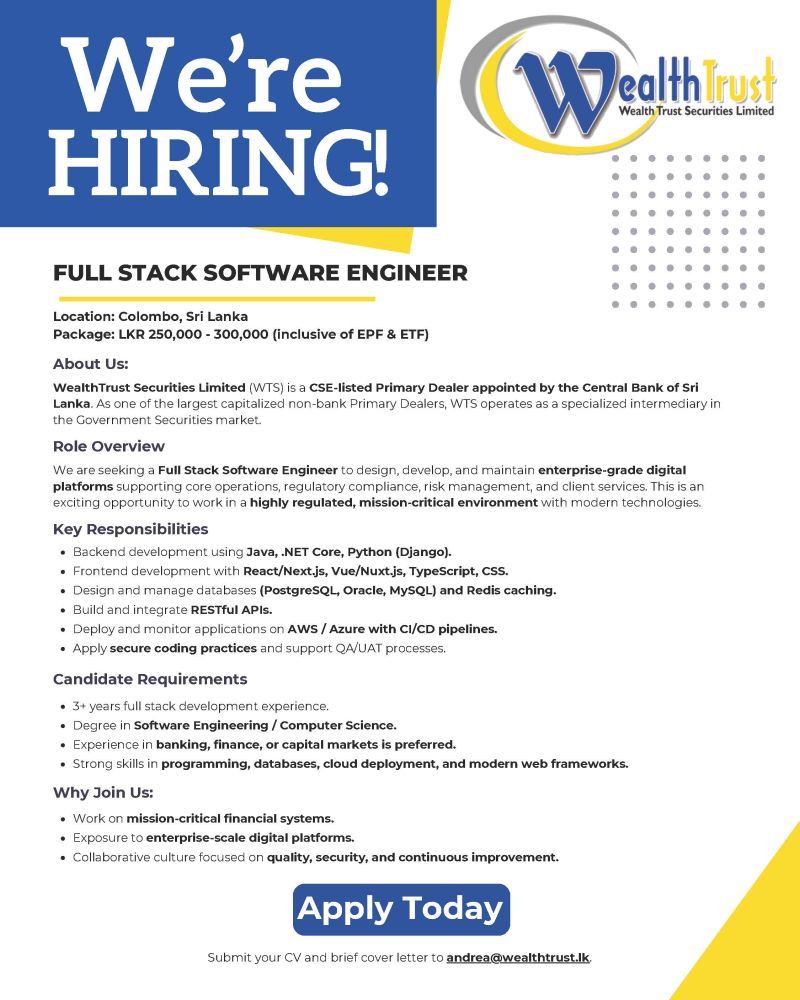 Full Stack Software Engineer - ITPro.lk
