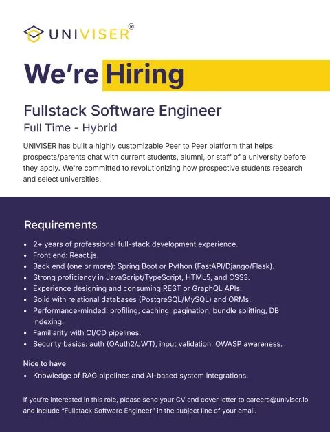 Job poster for Fullstack Software Engineer