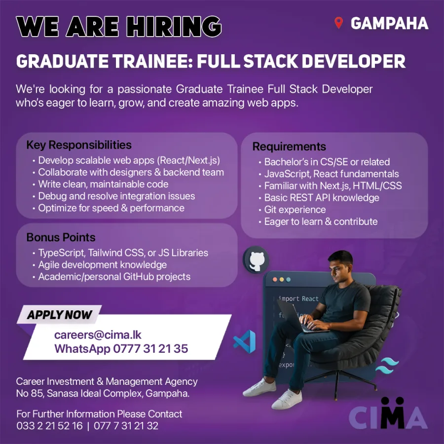 Graduate Trainee - Full Stack Developer - ITPro.lk