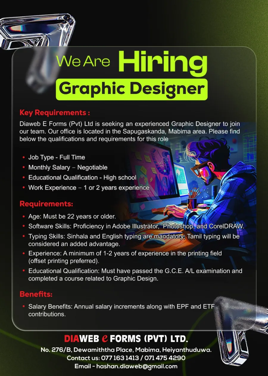 Job poster for Graphic Designer