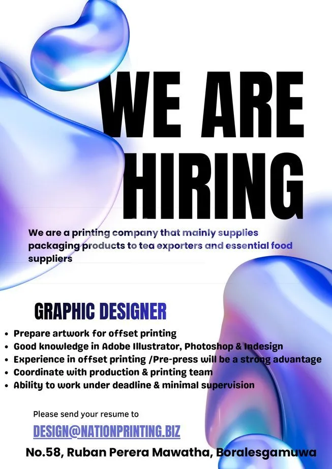 Job poster for Graphic Designer
