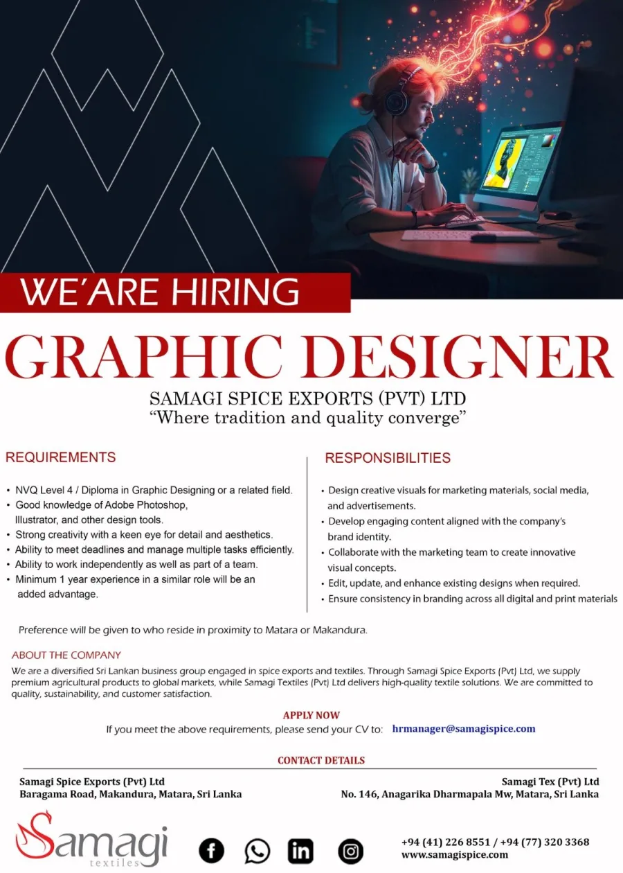 Job poster for Graphic Designer