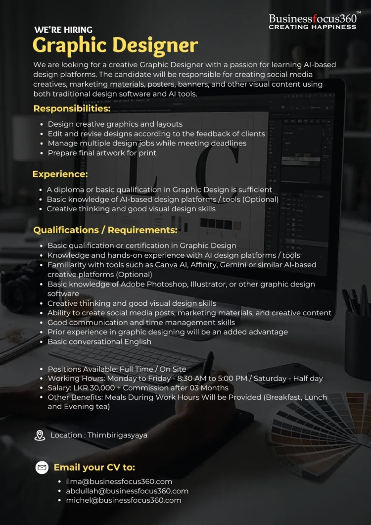 Job poster for Graphic Designer
