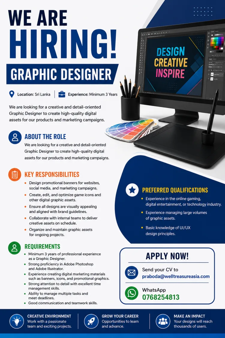 Job poster for Graphic Designer