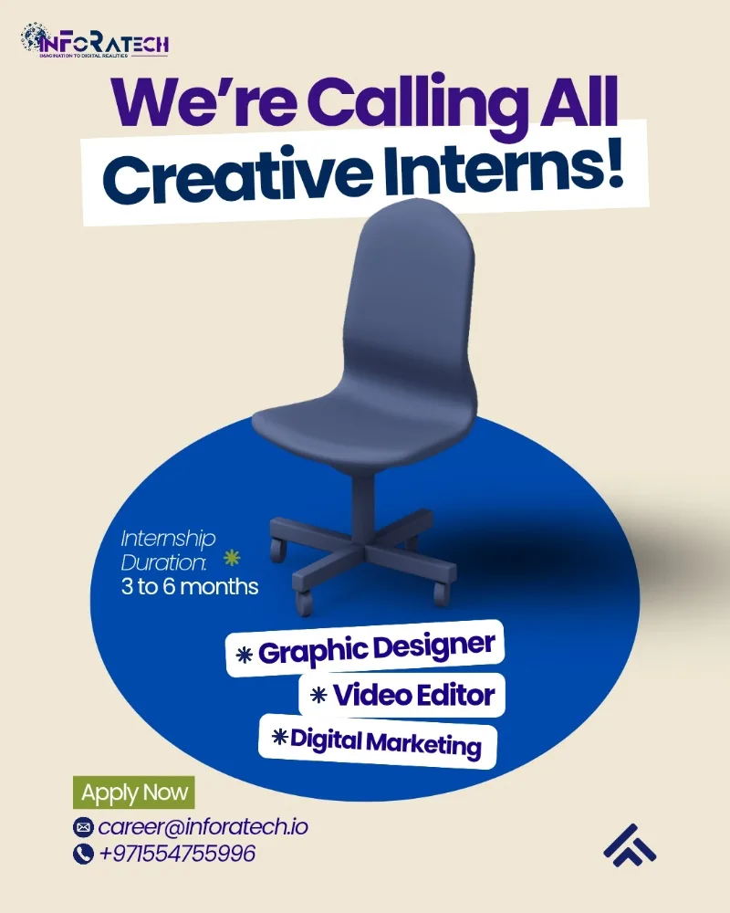 Job poster for Graphic Designer Intern