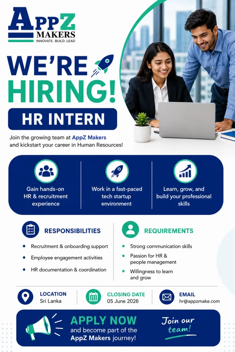 Job poster for HR Intern
