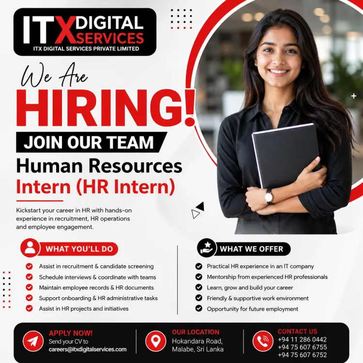Job poster for Human Resources Intern (HR Intern)