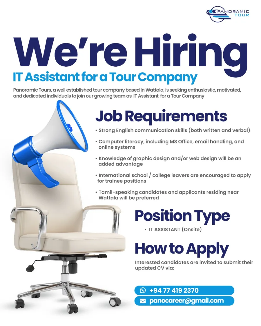 Job poster for IT Assistant