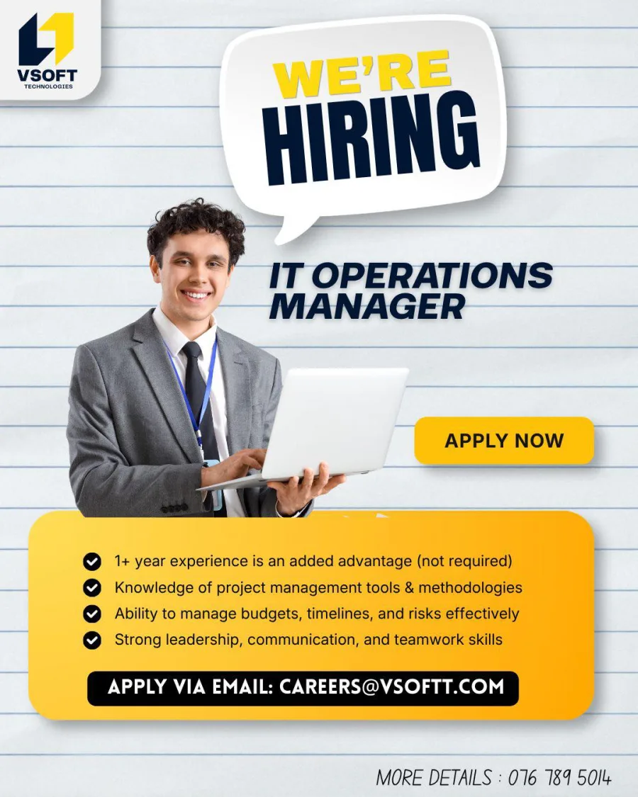 Job poster for IT Operations Manager
