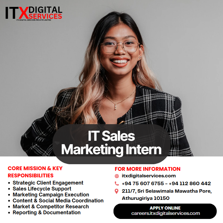 IT Sales & Marketing Intern (Paid) - ITPro.lk