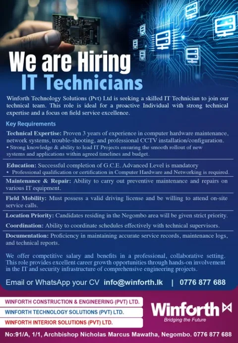 Job poster for IT Technician