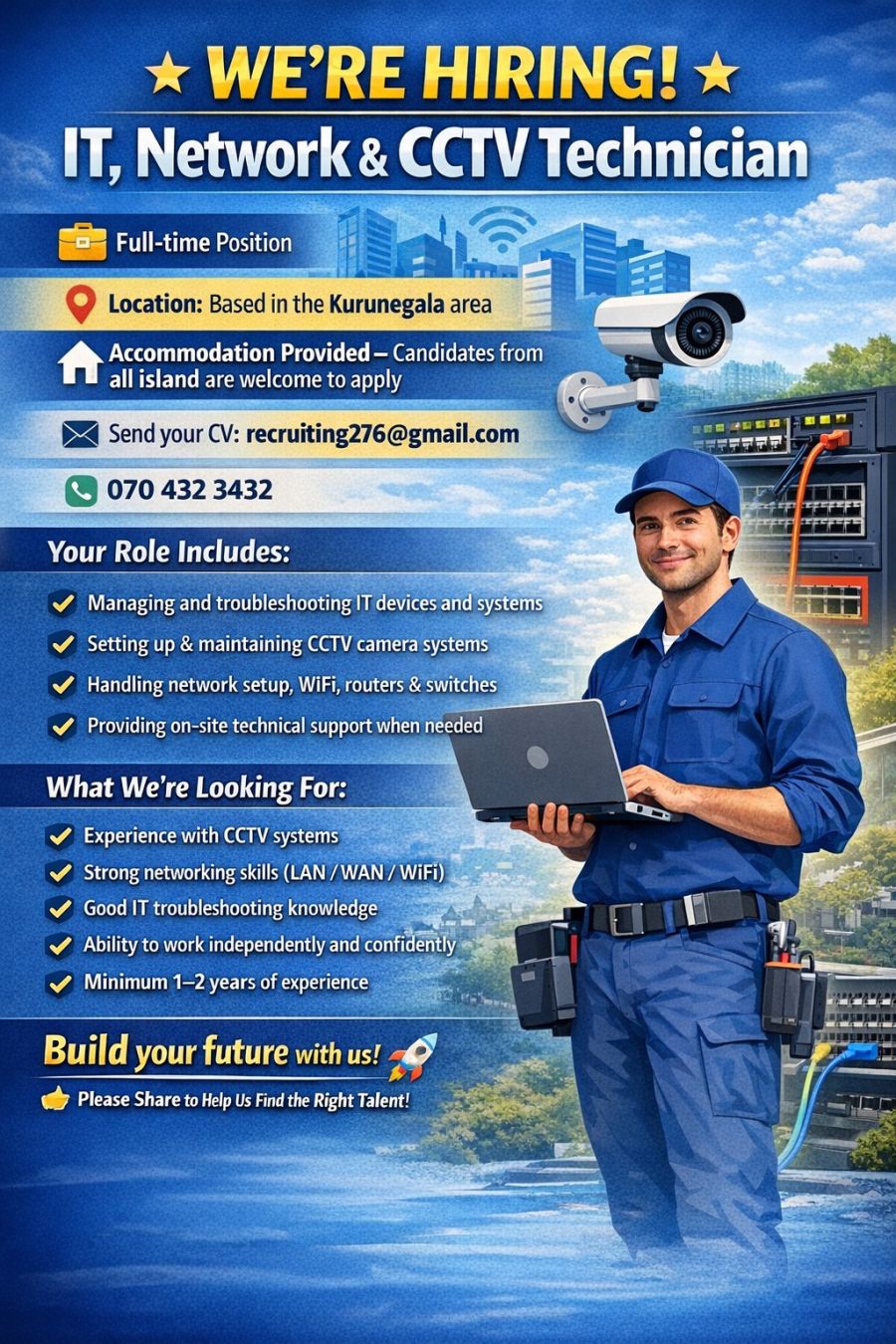 IT, Network & CCTV Technician - ITPro.lk