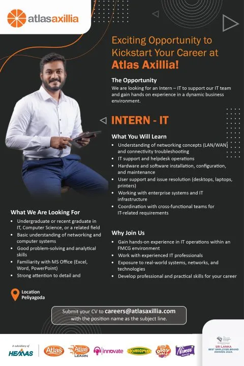 Job poster for Intern - IT